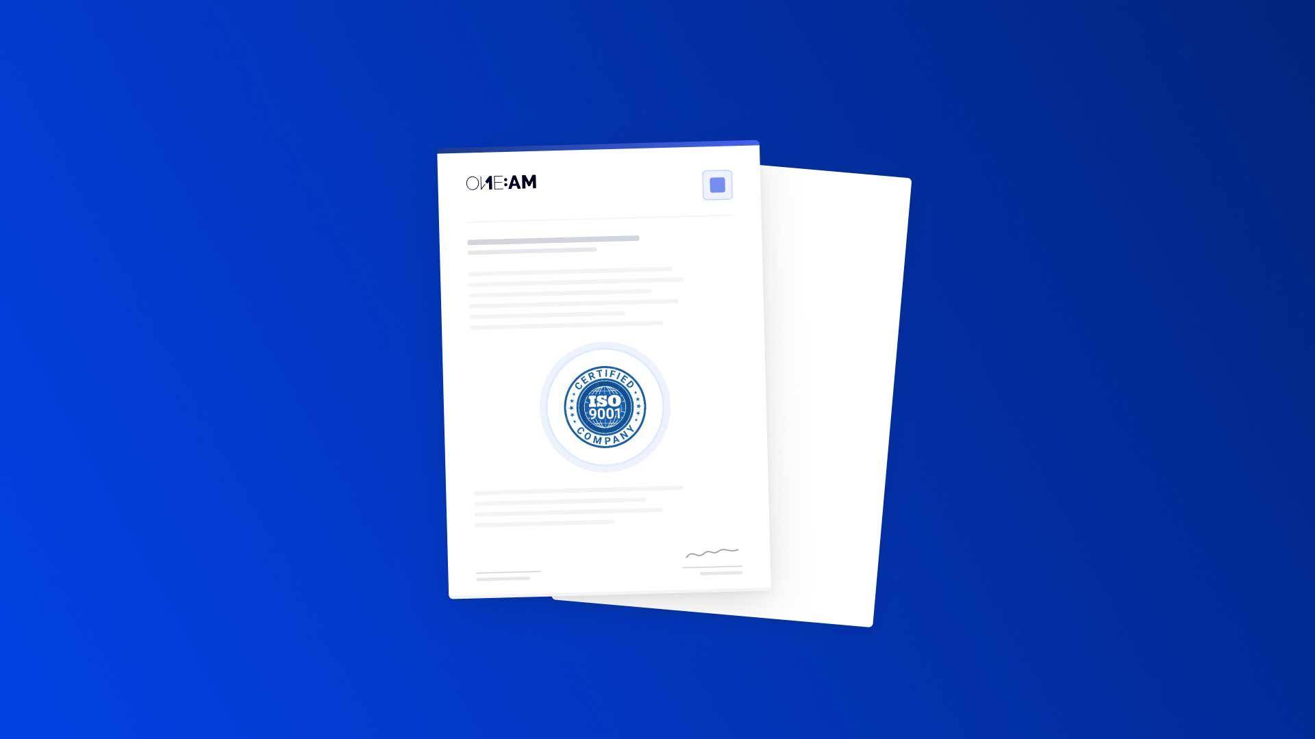 Nous avons obtenu la certification ISO 9001 Nous avons obtenu la certification ISO 9001